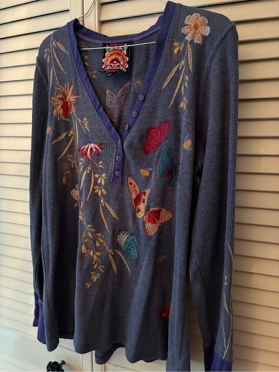Johnny Was Tops - Johnny Was embroidered top